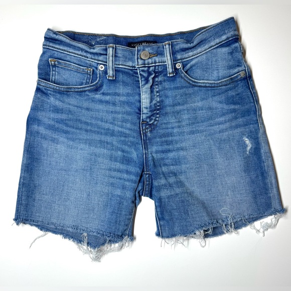 Lucky Brand Ava Mid Rise Women's Blue Denim Shorts Size- 6 - Picture 1 of 5
